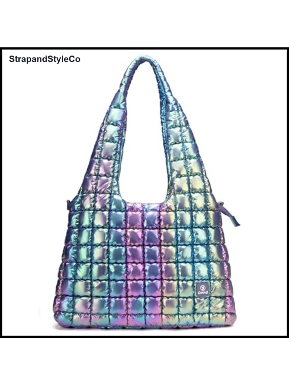 Quilted Nylon Tote Bag Large Puffer Shoulder Handbag Lightweight
